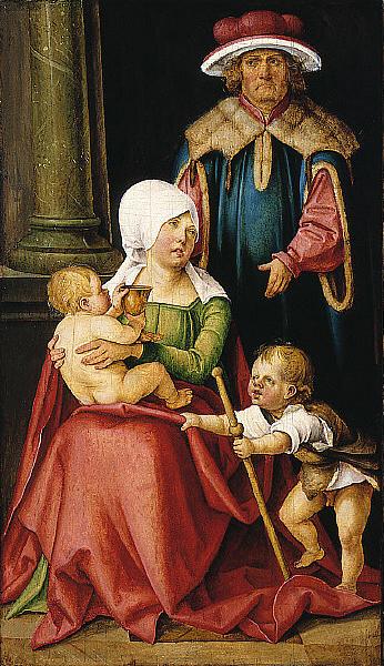 Hans von Kulmbach Mary Salome and Zebedee with their Sons James the Greater and John the Evangelist oil painting image